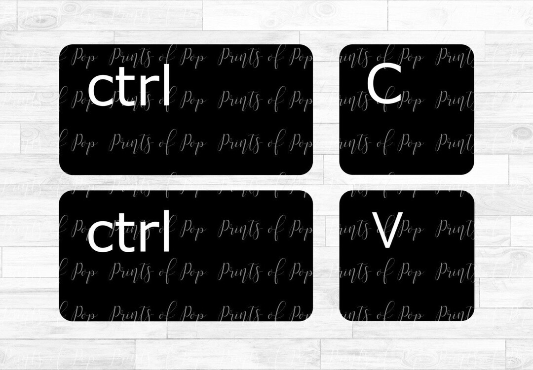 Ctrl C and Ctrl V Svg Keyboard Keys Clip Art Twins Etsy