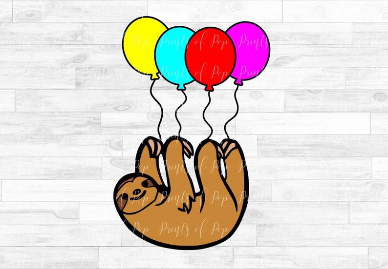 Download Sloth svg Party Sloth Clip Art Birthday Sublimation svg | Etsy