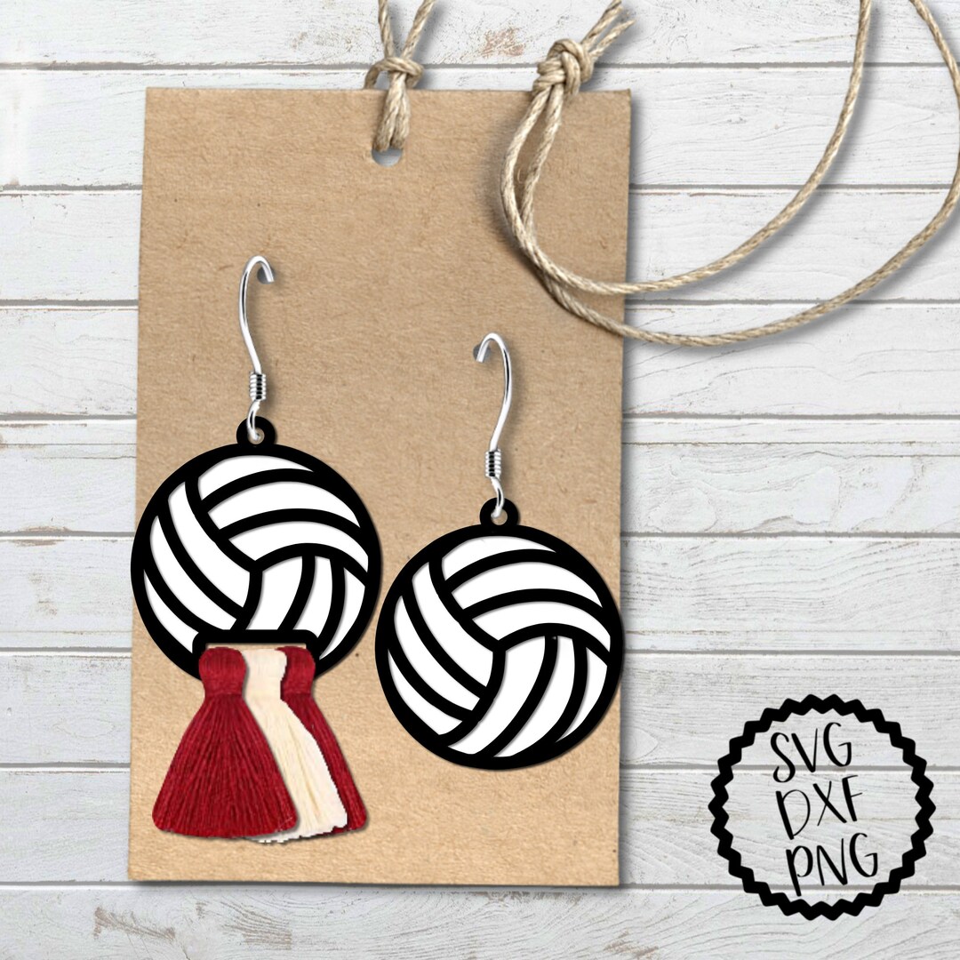 Volleyball Earrings Svg Volleyball Earrings Clip Art Etsy
