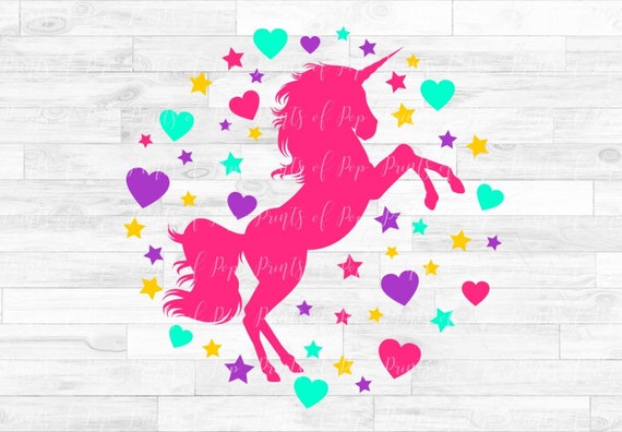 Download Unicorn Svg Unicorn Clip Art Hearts And Stars Sublimation Etsy PSD Mockup Templates