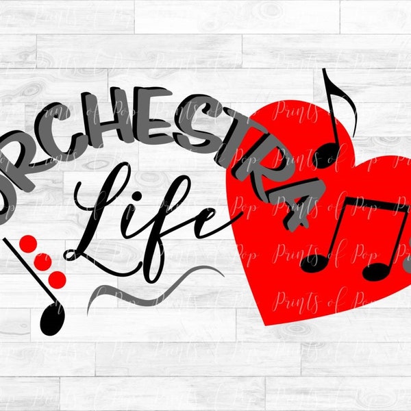 Orchestra Life svg, Music Note clip art, Sublimation, svg, dxf, png Cut Files