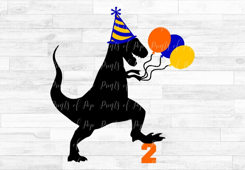 Download Dinosaur Birthday svg 2nd Birthday svg T-Rex Clip Art | Etsy