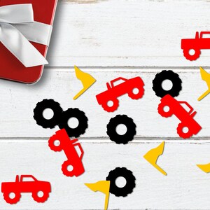 Monster Truck Confetti svg, pneu e bandeira confete Clip Art, svg, dxf, png, arquivos cortados