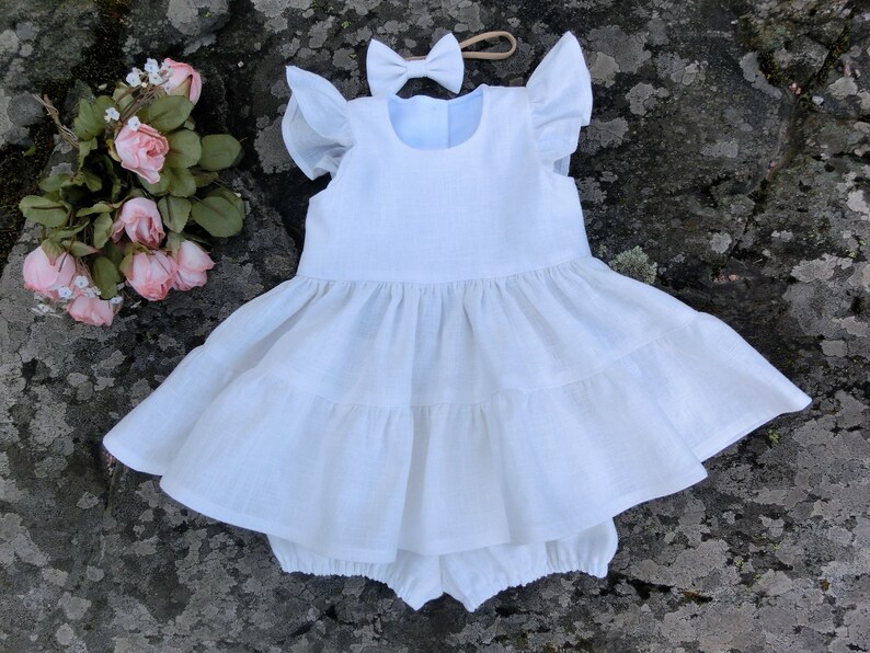 white linen baptism cloth