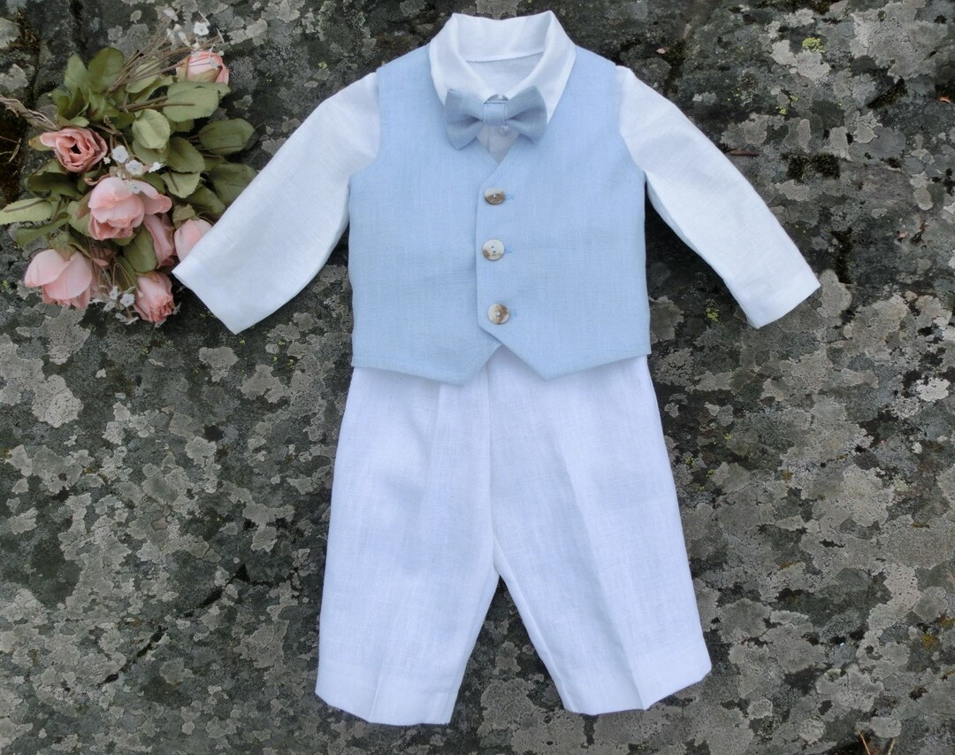 Wedding Outfit for Baby Boy Ring Bearer Linen Suit Baby - Etsy