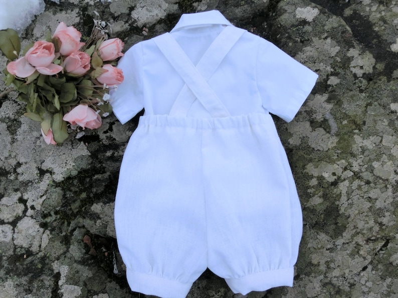 Baby Boy Christening Romper Baptism Outfit for Boy Baby Etsy