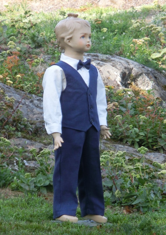 navy blue ring bearer suit