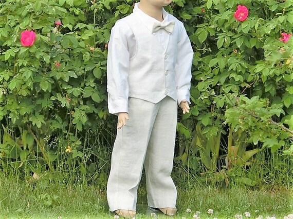 Toddler Boy Baptism Outfit Ivory Ring 