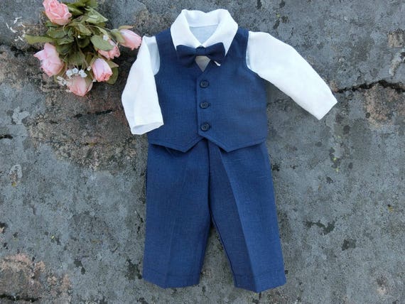 blue baby suit