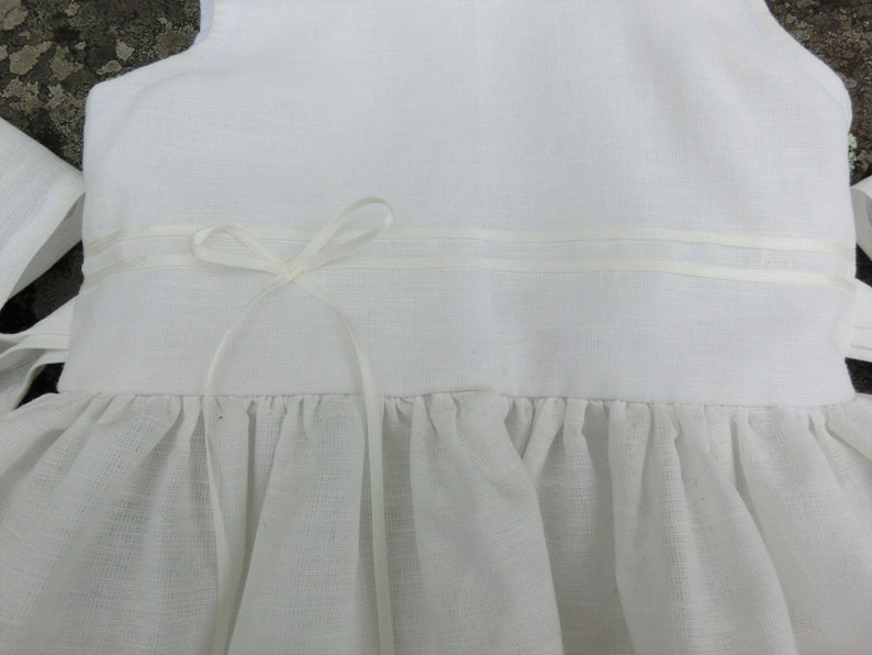 Linen Christening Gown Baby Baptism Dress Baby Blessing Etsy