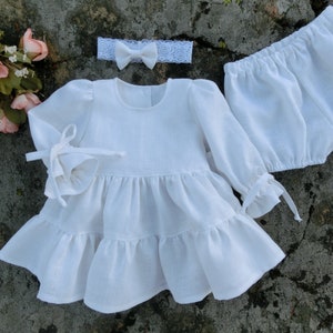 Robe Bapteme Bebe Fille Blanche Lin Et Dentelle Bebe Fille De Etsy Robe Bapteme Bebe Fille Blanche Lin Et Dentelle Bebe Fille De Etsy
