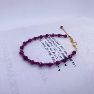 Armband aus Sterlingsilber mit natürlichem Rubin