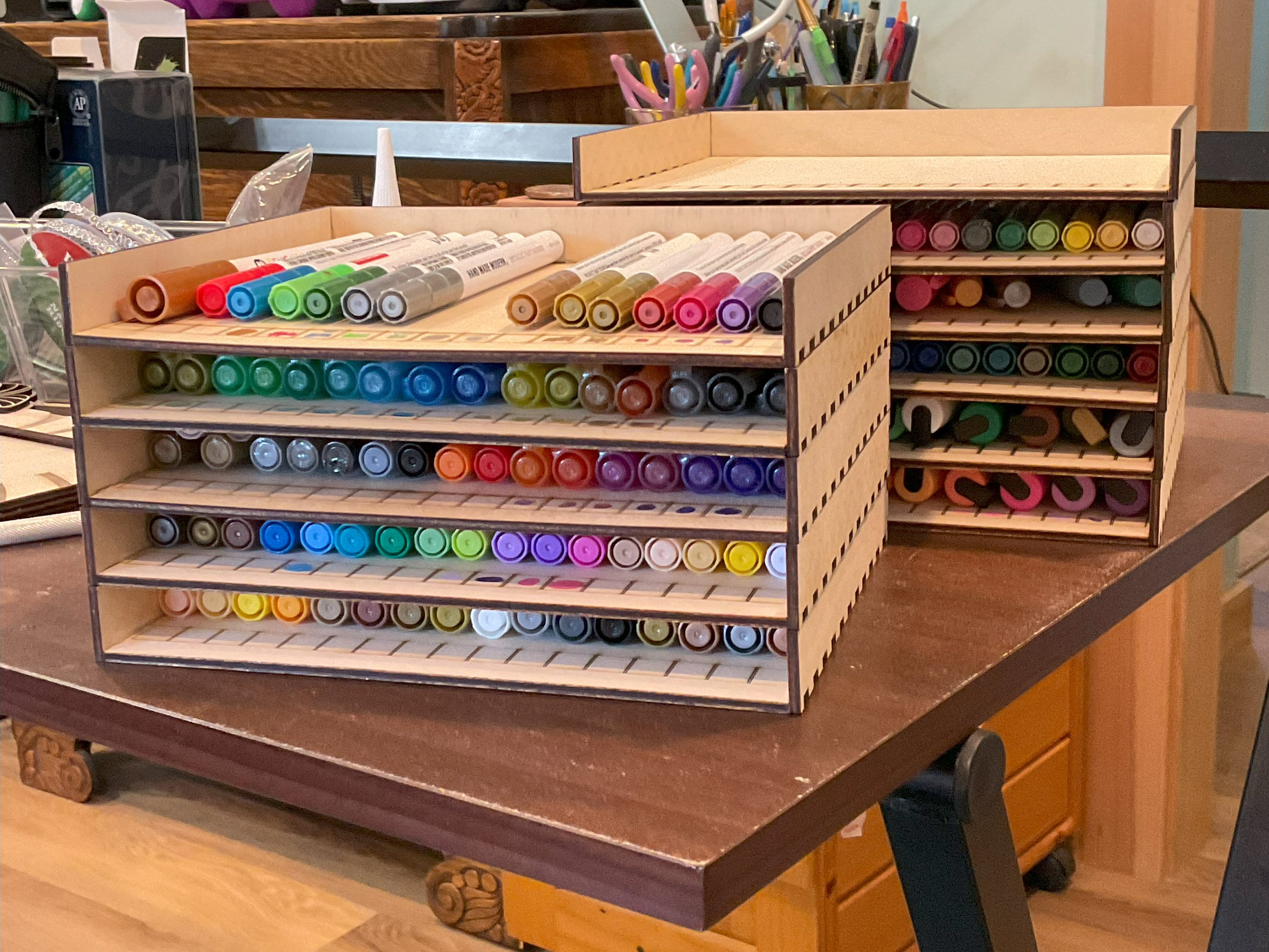Paint Pen Storage Box Organizer, Paint Pen, Paint Markers Display ...