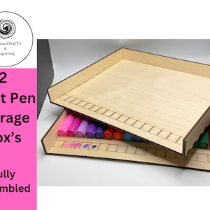Paint Pen Storage Box Organizer, Paint pen, paint markers display holder, Craft Paint Marker Storage Rack Caddy Organizer, stackable storage