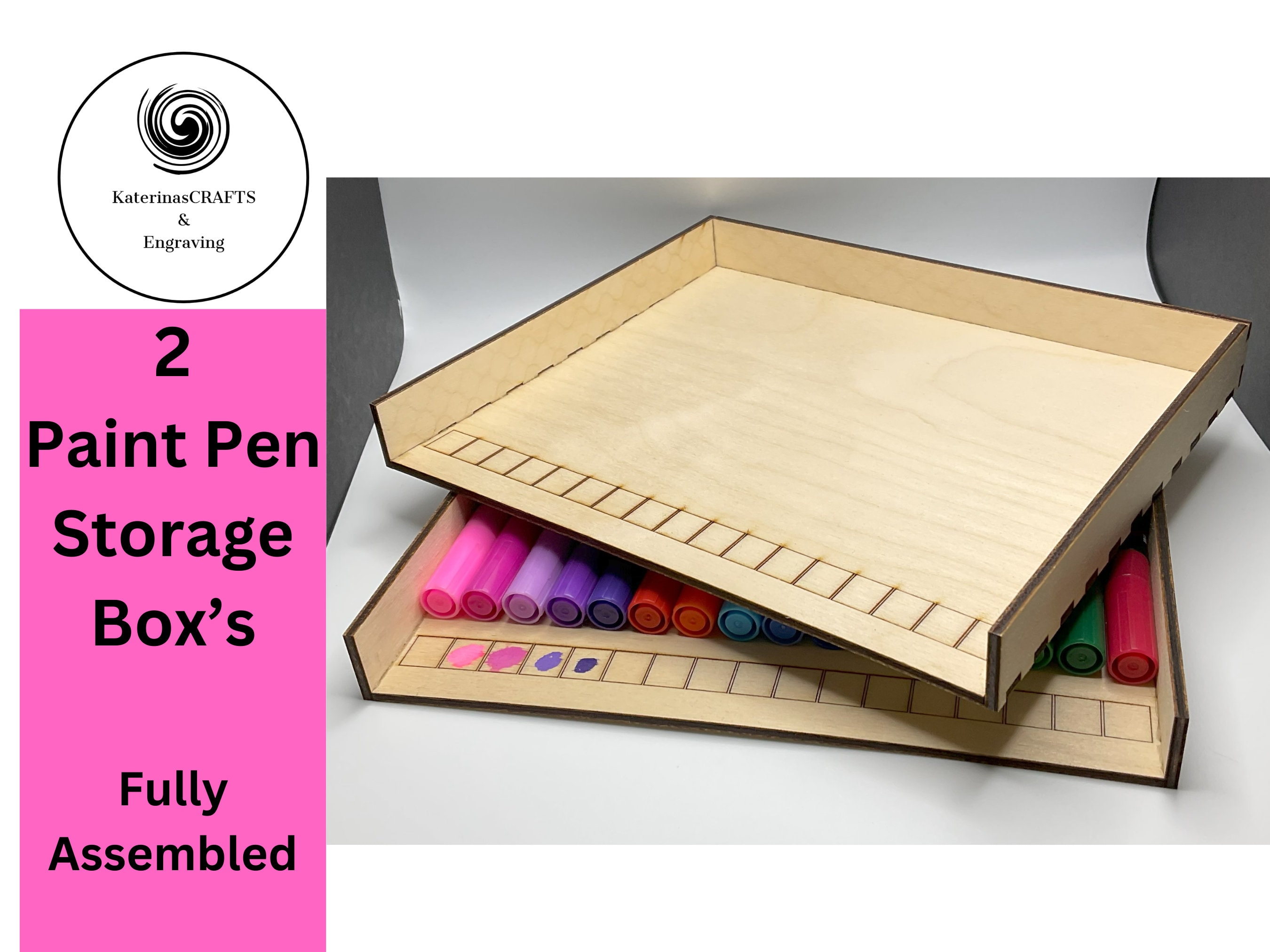 Paint Pen Storage Box Organizer, Paint Pen, Paint Markers Display ...