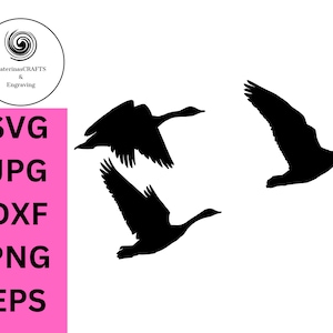 Flying Geese SVG, Geese Svg, Hunting Svg, Flying Geese Clipart, Gansos para Cricut, Caça de gansos, silhueta de gansos, vetor de gansos, Ganso SVG