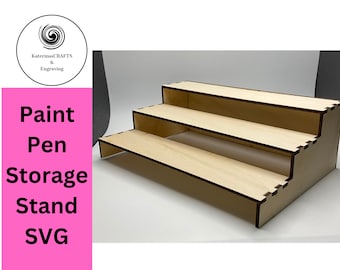 Paint Pen Storage Box STAND SVG, This stand works with KaterinasCrafts original paint pen stackable organizer holder found on my Etsy