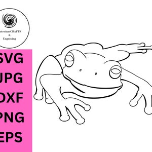 Cute Frog SVG, for Cricut Cameo and Silhouette, frog svg, laser engraver, Instant Download, svg, PNG, EPS, dxf, jpg digital download