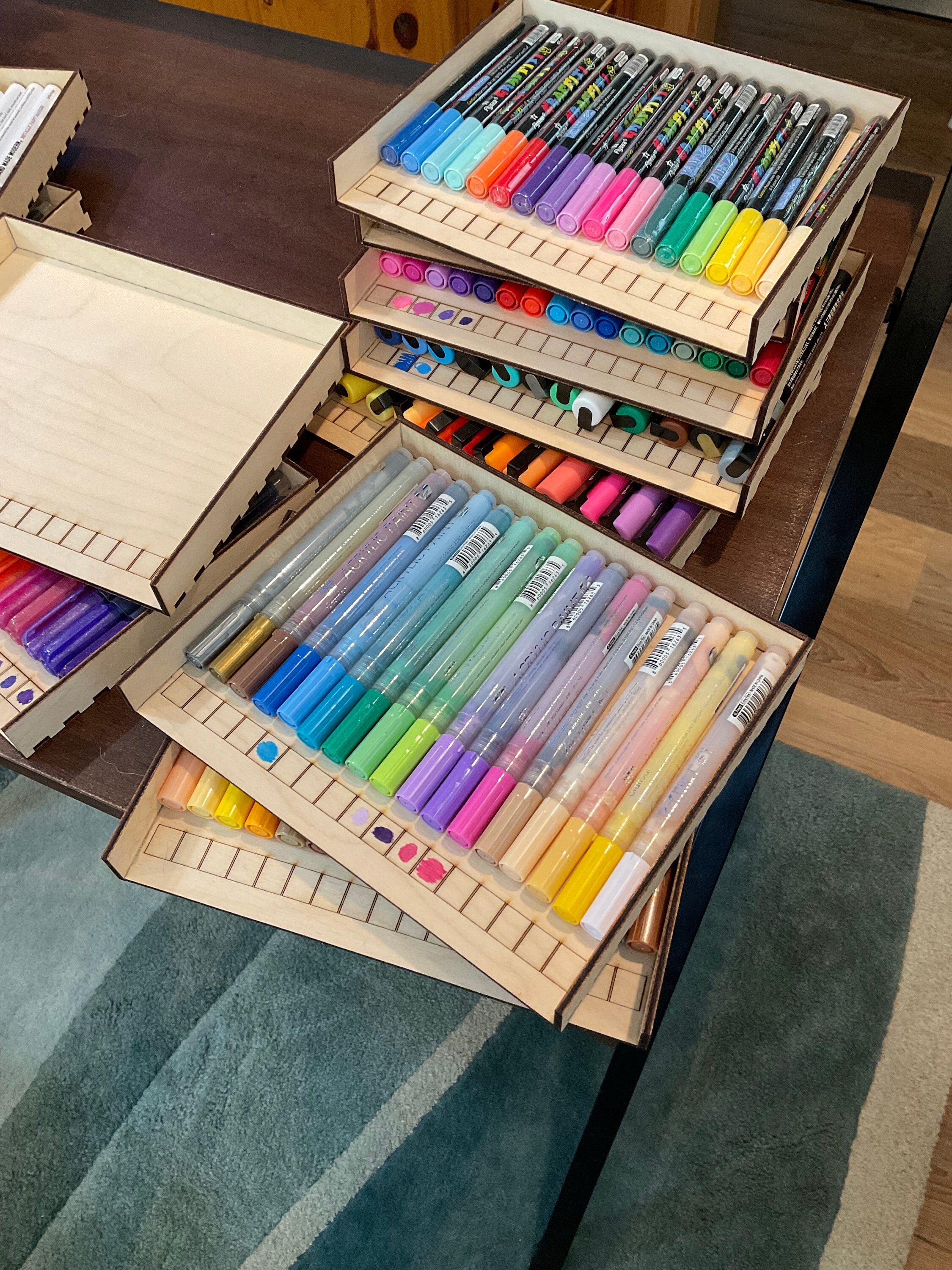 Paint Pen Storage Box Organizer, Paint Pen, Paint Markers Display ...