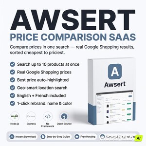 Price Comparison SaaS Template | Node.js Source Code (Digital Download)