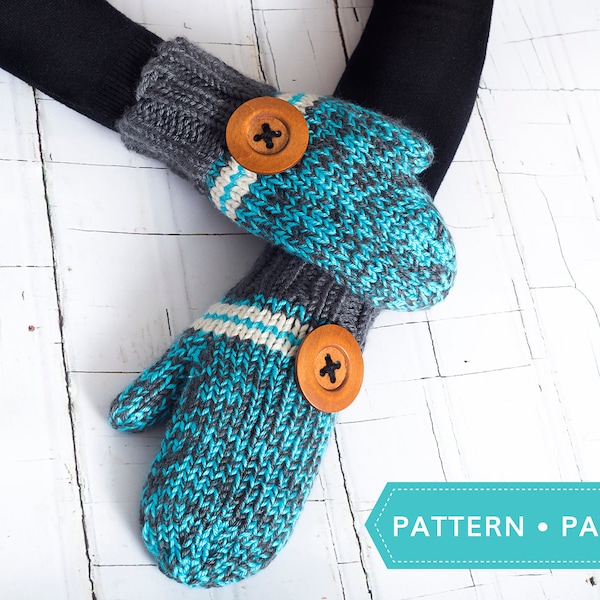 KNITTING Pattern only! Mittens pattern by Akroche Tatuk (english and french).