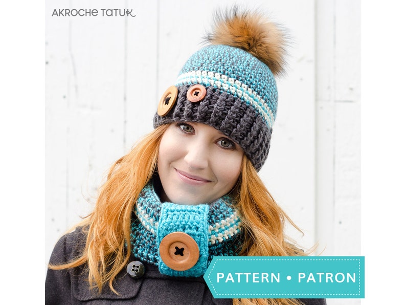 Pattern only Rustik kit crochet pattern by Akroche Tatuk english and french. image 1