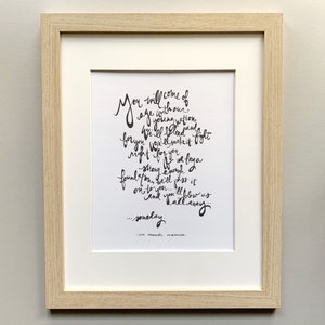 Hamilton Musical Dear Theodosia Lyric Art Print || 5x7 || 8x10 || 11x14