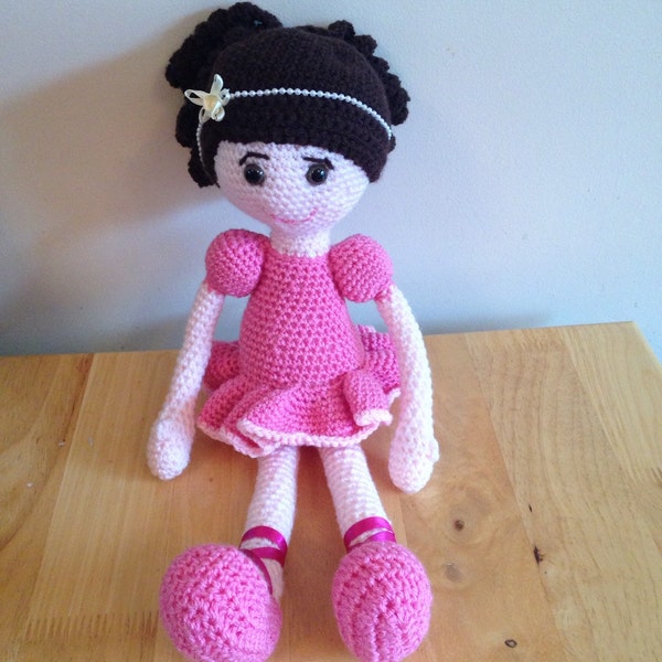 Crochet ballerina doll, ballet doll, ballerina toy, childrens dolls.