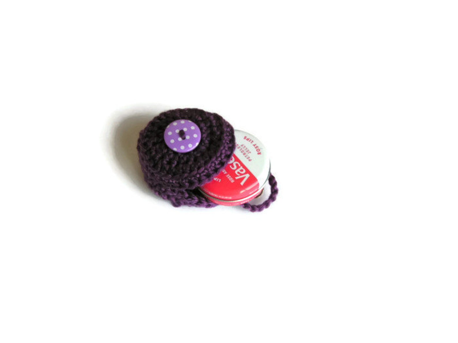 Purple Keyring/keychain Vaseline Tin Holder Lip Balm Holder Etsy