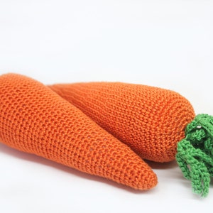 Amigurumi Carrot Toy for Children, Baby- Play food- Montessori Baby Toy-Crochet Veggy Toy