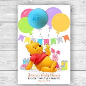 Winnie the Pooh Baby Shower Favors Eos Lip Balm Holder