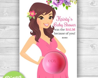 Baby Shower Favors Eos Lip Balm Holder Favors Baby Shower Printable Favor Card