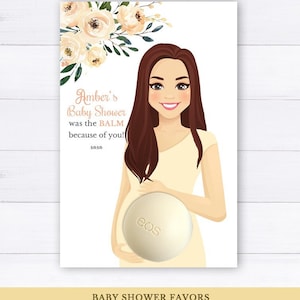 EOS Baby Shower Favors Printable Tags - Personalized Thank you favors for eos lip balm