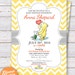 Winnie the Pooh Baby Shower Invitation - Classic Winnie the Pooh Gender Neutral Yellow Chevron Invitation-PRINTABLE 