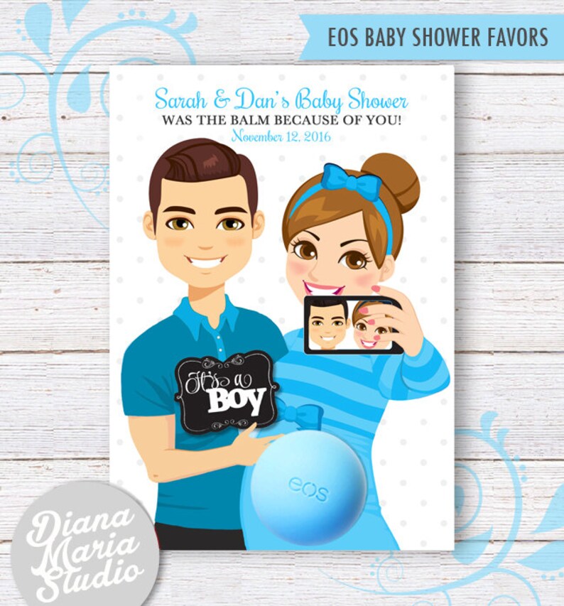 Eos Baby Shower Favors Co Ed Baby Shower Favor Card Etsy