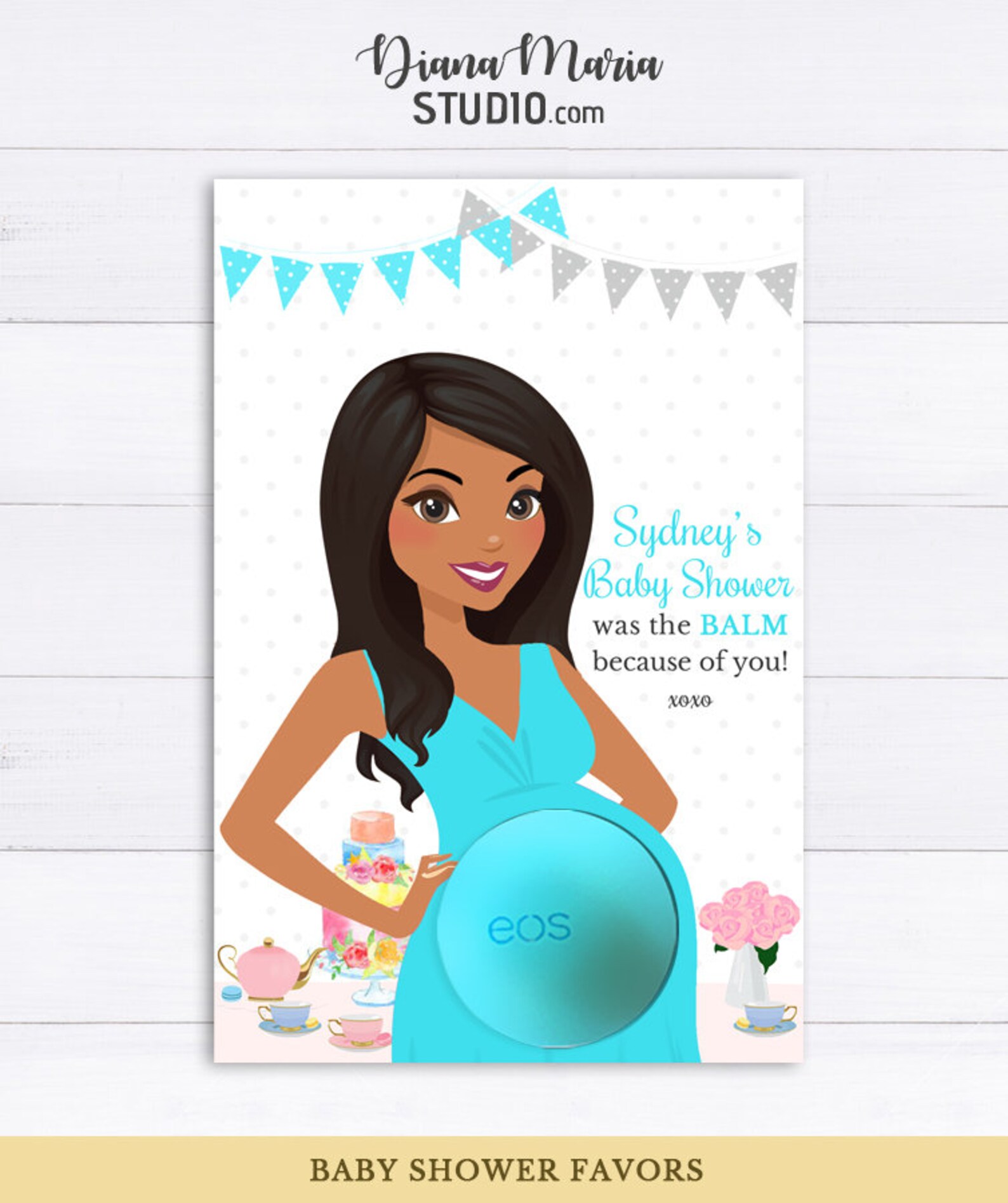 EOS Baby Shower Favors Tea Party Favors Printable Tags - Etsy