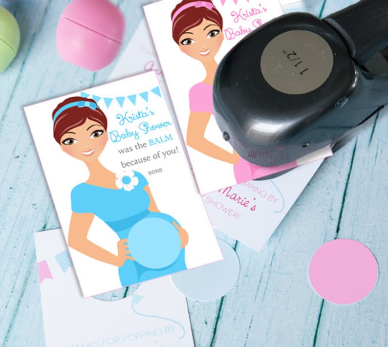 Baby Shower Favors for EOS lip balm Printable Favor Template Baby Bump Pregnant Mother to be Personalized Thank you favors image 5