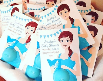 EOS Baby Shower Favor Tags: Personalized Balm Holder (Printable Template)