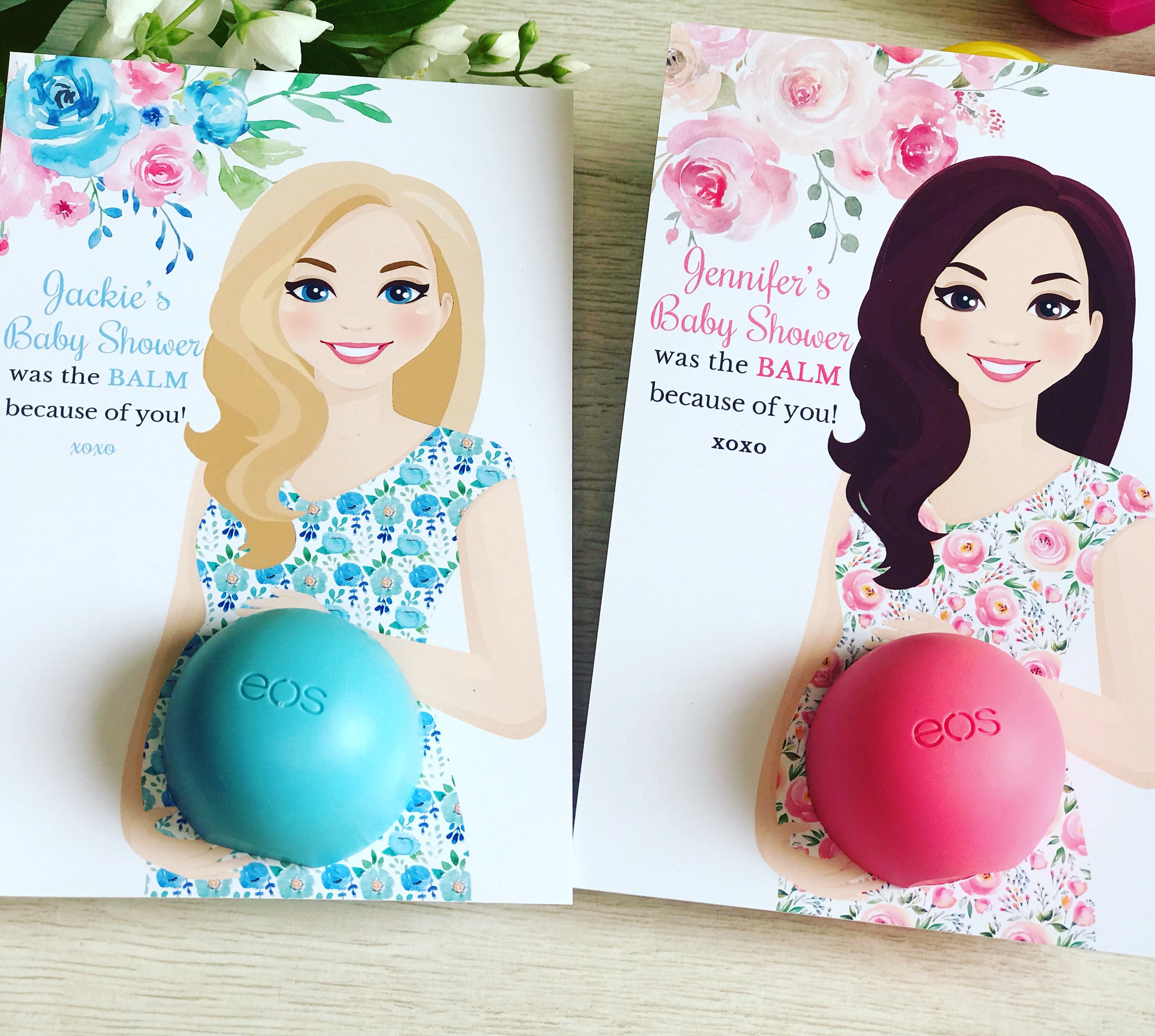 Boy Baby Shower Girl Favors EOS balm holder - Eos Baby Shower Favors - Belly Balm Holder - PRINTABLE Eos CARD