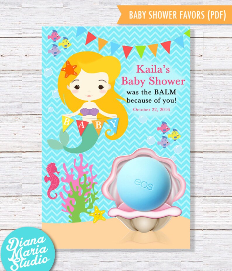 Mermaid Favors Eos Lip Balm Baby Shower Mermaid Theme Diy Etsy Mermaid Favors Eos Lip Balm Baby Shower Mermaid Theme Diy Etsy