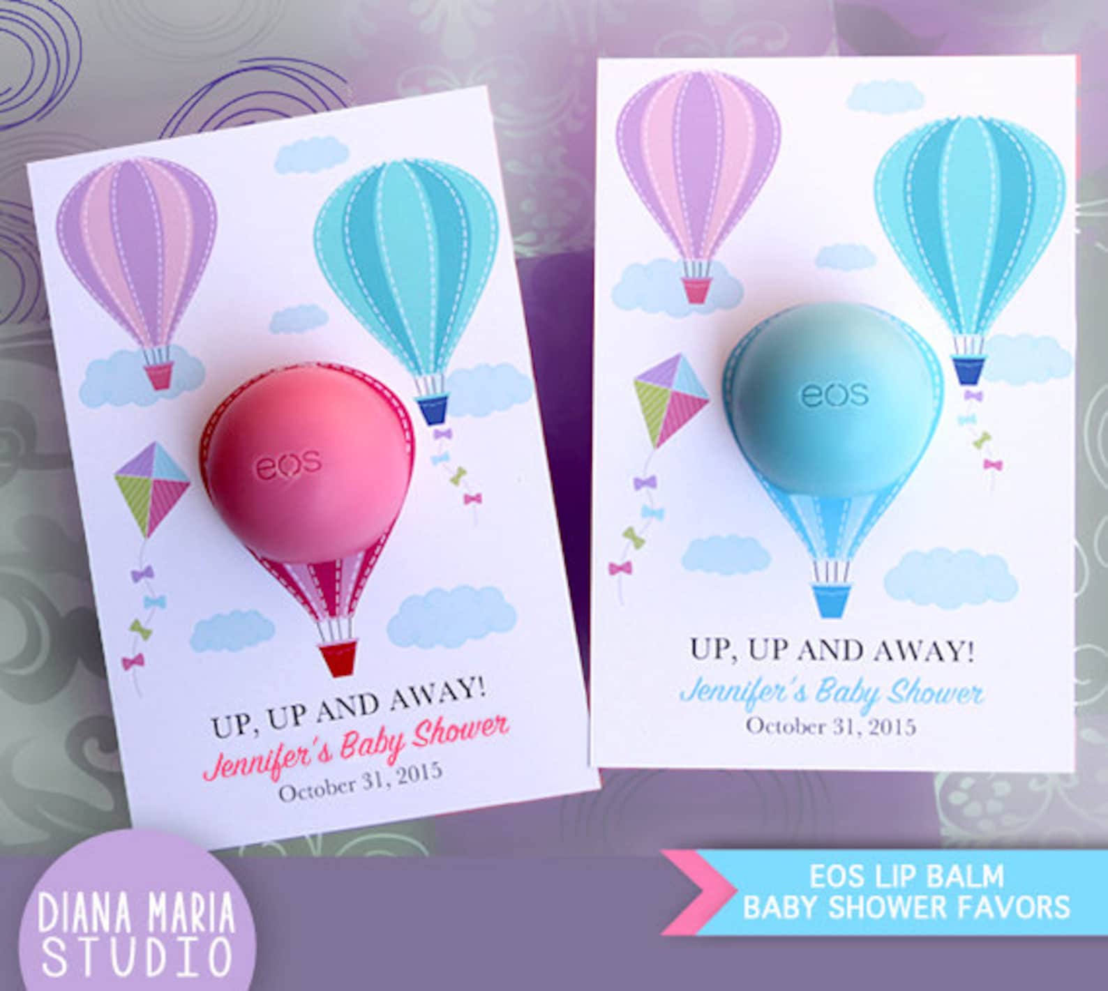 EOS lip balm Air Balloon Baby Shower Favors EOS lip balm Etsy
