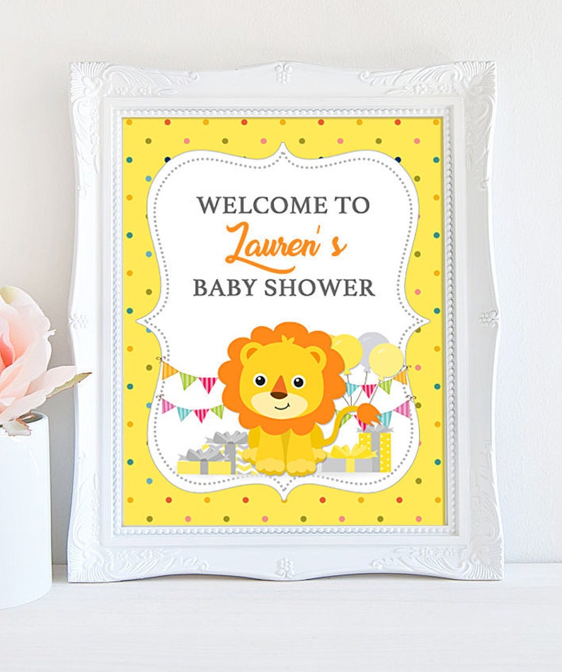 PRINTABLE SIGN Welcome Sign Safari Printable Jungle Baby shower Decorations