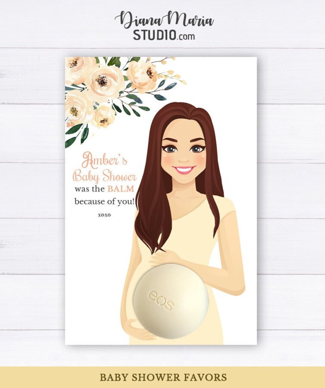 EOS Baby Shower Favors Printable Tags - Personalized Thank You Favors ...