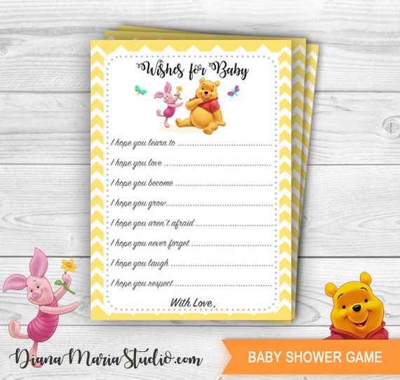 Winnie the Pooh Boy Baby Shower Games, Editable Printable Game Cards –  WeeCutes