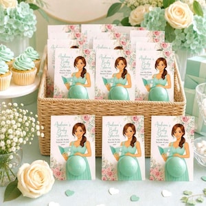 Gepersonaliseerde bedankkaart met bloemenprint voor een babyshower (digitale download)