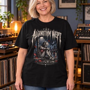 Algorithm Wept Shirt, Synthetic Heartache Fantasy Band Tee, Comfort Colors 1717 Robot Emo Gift