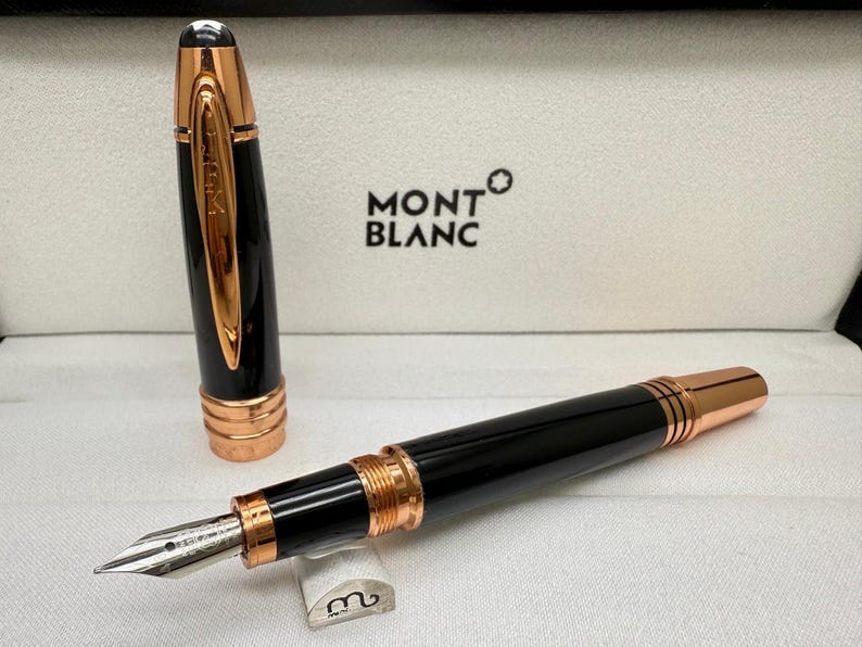 Vintage Montblanc John F Kennedy Special Edition Black Ink Fountain Pen ...