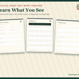 Beginner Railfan Quick-Start Guide Printable, Train Watching Safety and Sighting Log, Fillable PDF, Railfan Gift