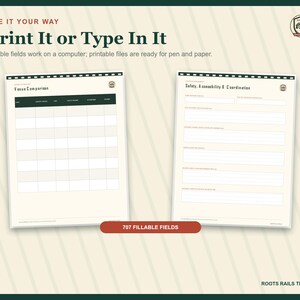 Railroad Event Planning Kit Printable, Train Club and Historical Society Organizer, Vendor Volunteer Budget Fillable PDF