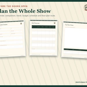 Train Show Planner Printable, Model Railroad Event Organizer, Vendor & Exhibitor Checklist, Fillable PDF, Train Collector Gift